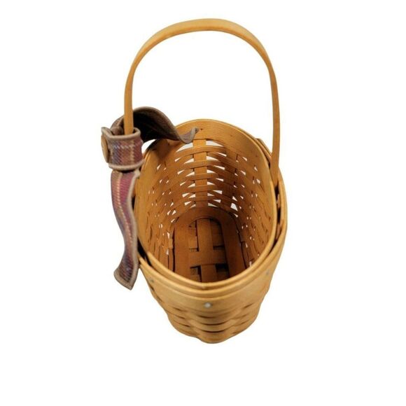 Longaberger Century Celebration Cheers Basket 2000 Plaid Handle Scarf Tie On - Picture 3 of 7
